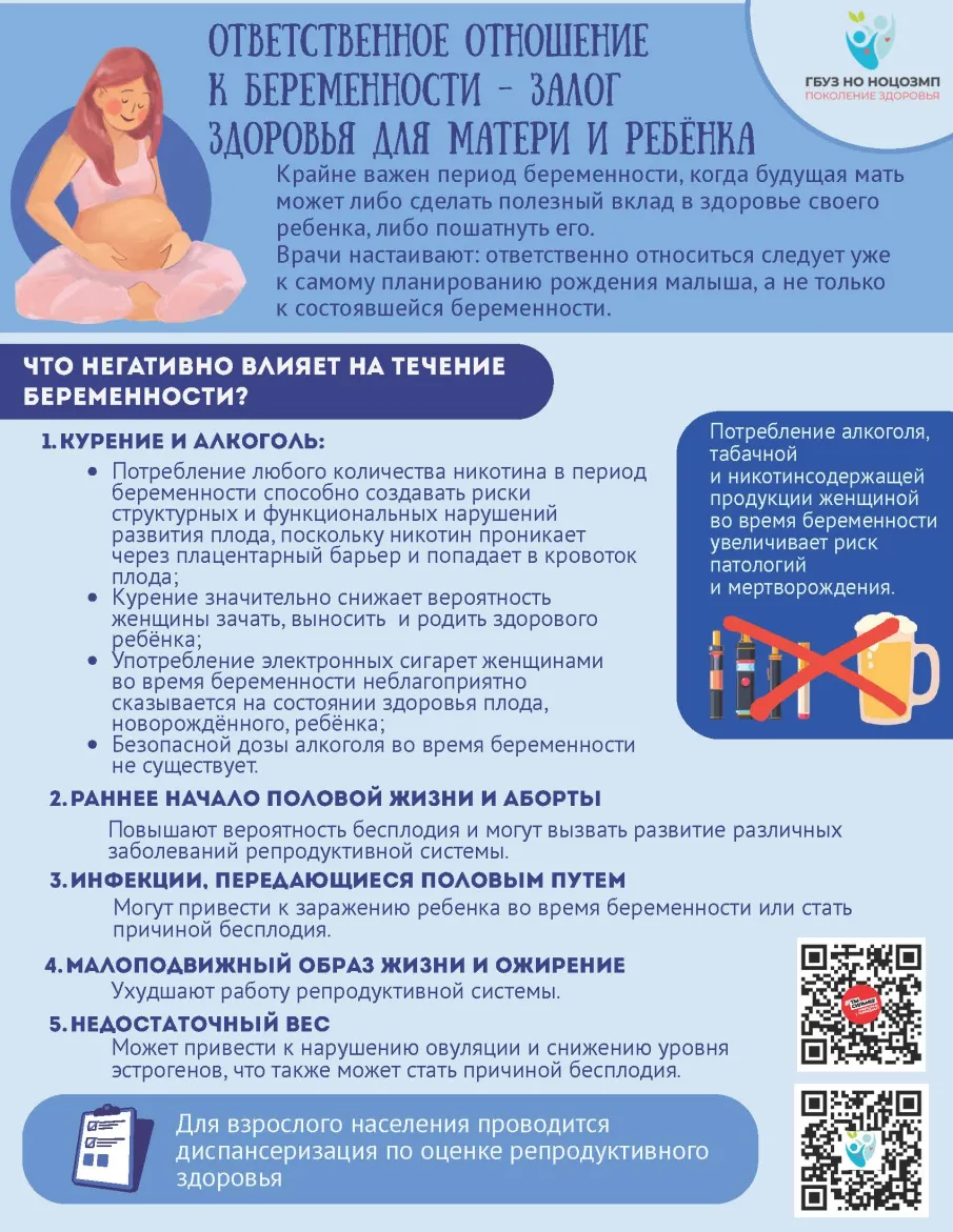 Ответственное отношение к беременности – залог здоровья малыша